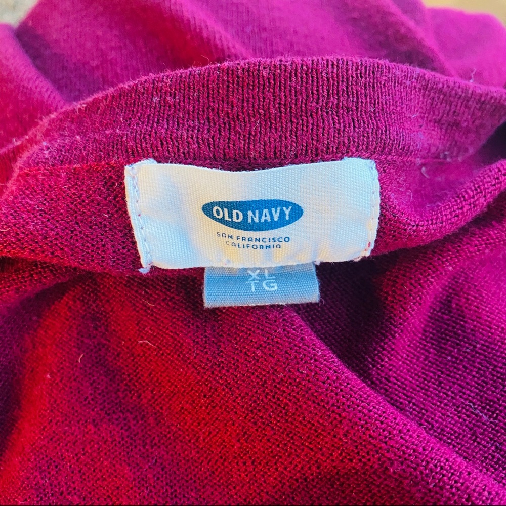 Long sleeve maroon knit sweater - Picture 4 of 4